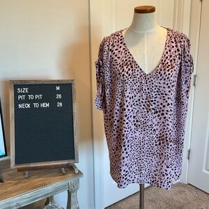 Oversized cabi pink leopard tunic blouse - medium that fits like large.